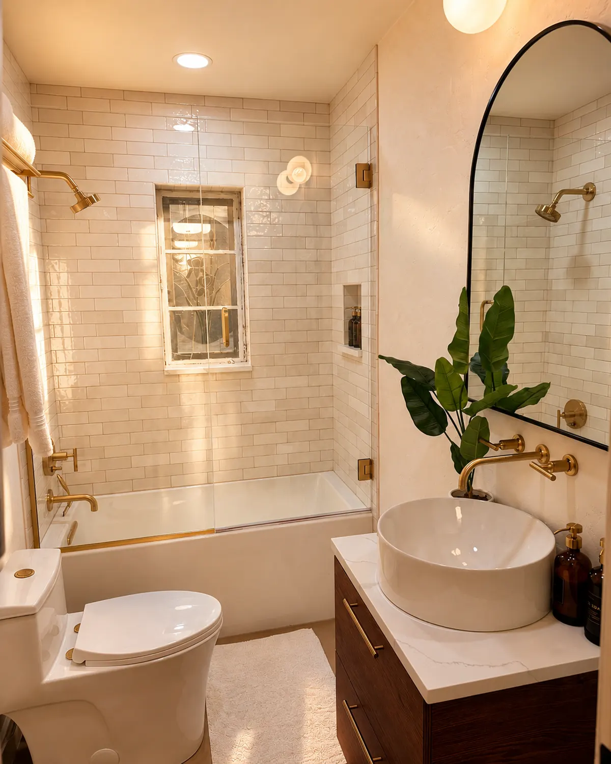 Spa style bathroom remodel completed by B&D Homes
