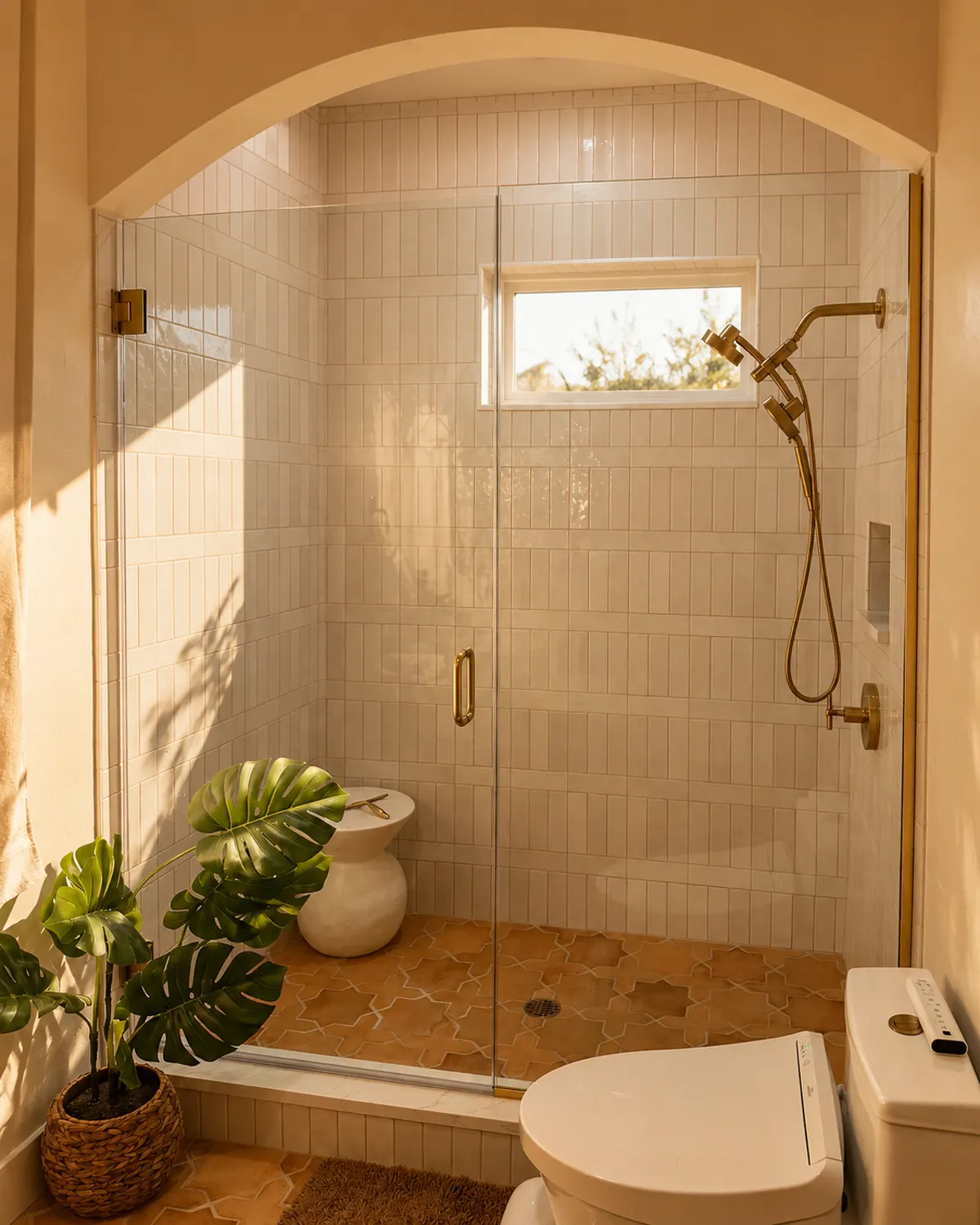 Walk-in shower remodel completed by B&D Homes